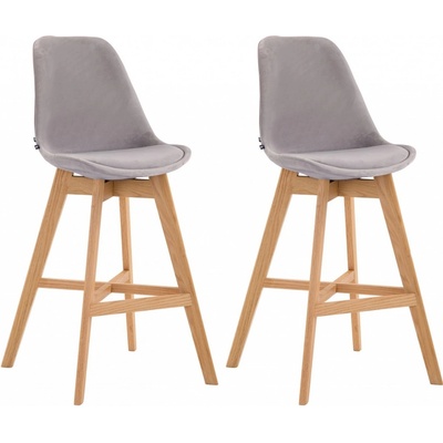 Design-Shop Cannes samet Šedá / natura 2 ks