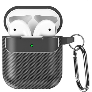 Techsuit Калъф за AirPods 1/2 - CarbonFiber - черен