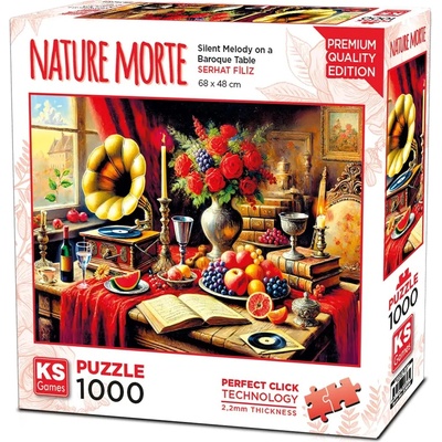 KS Games Пъзел KS Games от 1000 части - Тиха мелодия на барокова маса (20846)