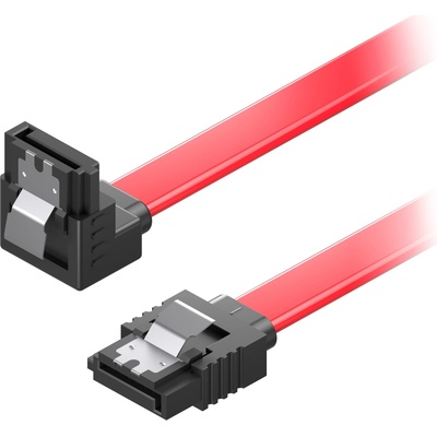 AlzaPower SATA 3.0 6Gbps 90° 0,5 m červený APW-CBSA3905R