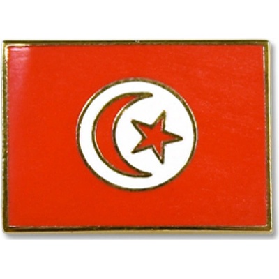 Odznak (pins) 18mm vlajka Tunisko - barevný