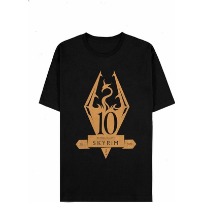 Elder Scrolls V Skyrim Metallic 10th Anniversary Logo T-Shirt
