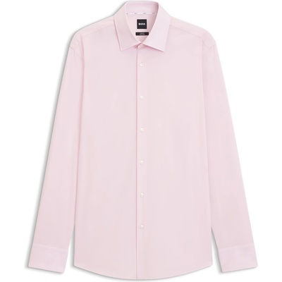 HUGO BOSS Риза с дълъг ръкав Boss Men's H Hank Kent Black Long Sleeve Shirt - Pink 684