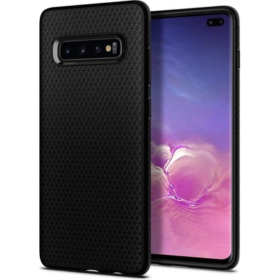 Spigen Liquid Air Case - тънък силиконов (TPU) калъф за Samsung Galaxy S10 Plus (черен-мат)