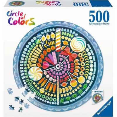 Ravensburger - Puzzle Bonbons, round - 500 piese