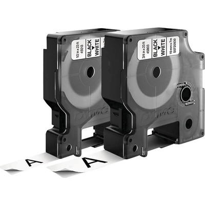 DYMO 45013 + 45803 páska do štítkovača sada 2 ks Farba pásky: biela Farba písma: čierna 12 mm, 19 mm 7 m