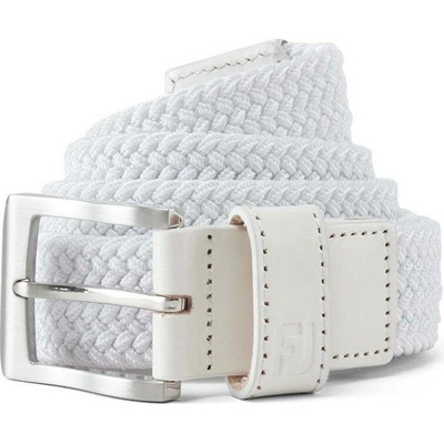 Pánský opasek Footjoy STRIPED BRAIDED golf bílý