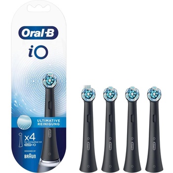 Oral-B Braun Oral-B iO Ultimative Cleaning 4 броя глава за електрическа четка за зъби, черен, кръгла