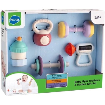Hola Toys Комплект бебешки гризалки Hola Toys - Спорт, 5 броя (HE7900)