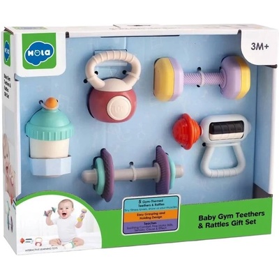 Hola Toys Комплект бебешки гризалки Hola Toys - Спорт, 5 броя (HE7900)