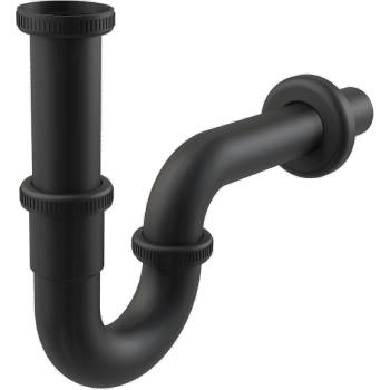 Image 1 of ALCA PLAST СИФОН ЗА УМИВАЛНИК design КВАДРАТ БЕЗ ВИТЛО 11/4" ф32 ЧЕРЕН МАТ a4320 black alcaplast (a4320 black)