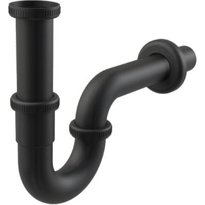 ALCA PLAST СИФОН ЗА УМИВАЛНИК design КВАДРАТ БЕЗ ВИТЛО 11/4" ф32 ЧЕРЕН МАТ a4320 black alcaplast (a4320 black)