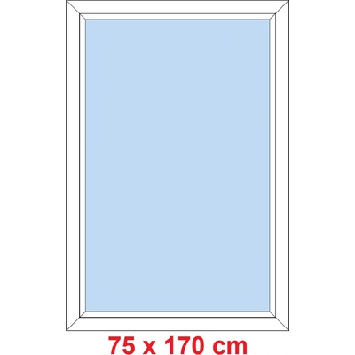 Soft Plastové okno 75x170 cm, FIX neotevíravé, Antracit struktura/bílá