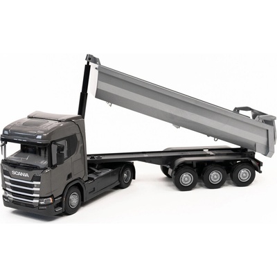 EMEK kamión SCANIA R500 Next Gen sivý s vyklápacím návesom