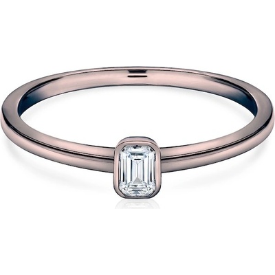 Savicki Zásnubný prsteň Pure čierne zlato diamant PURE P EM 15 D CZ