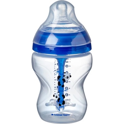 Tommee Tippee Closer To Nature Anti-colic Advanced Baby Bottle бебешко шише Slow Flow Blue 0 m+ 260ml