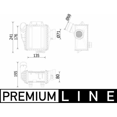 Chladič plniaceho vzduchu MAHLE ORIGINAL CI 539 000P (CI539000P)