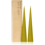 ester & erik cone candles pure wasabi (no. 68/2) свещ 2x25 см