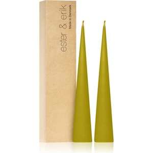 ester & erik cone candles pure wasabi (no. 68/2) свещ 2x25 см