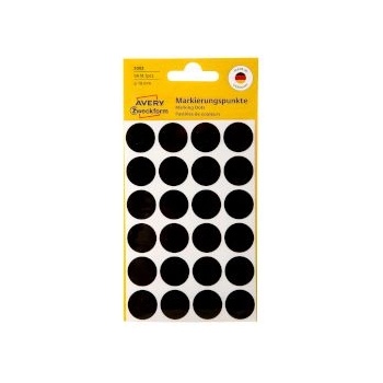 Image 1 of Avery Zweckform Етикети Ф18мм, 96 броя, черни