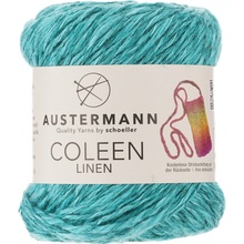 Austermann COLEEN LINEN - 60% len, 25% bavlna, 15% viskóza - Ručně pletací příze Barva: 007 TURQUOISE