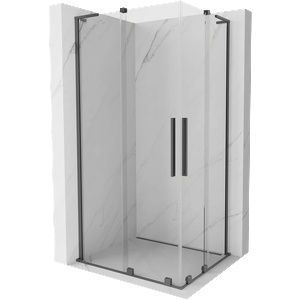 Mexen Velar L Duo плъзгаща се душ кабина 100 x 90 cm, прозрачна, пистолетен метал - 871-100-090-02-03-95 (871-100-090-02-03-95)