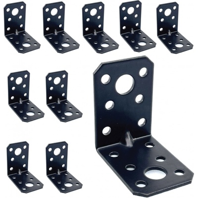 SVX Uholník s prelisom čierny 10ks 50x50x35x2mm