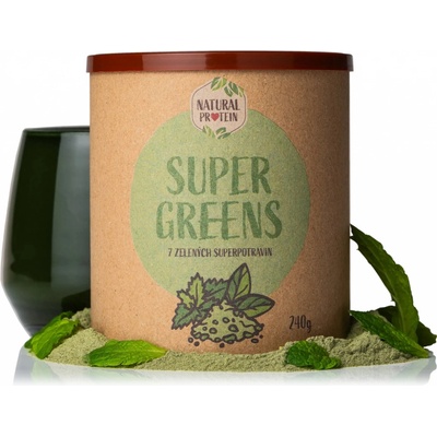 NaturalProtein Super Greens 7 zelených potravin 240 g