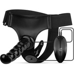 EasyToys Fetish Collection Vibrating Strap-On Set Black