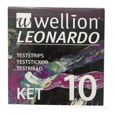 Wellion LEONARDO KET Proužky testovací 1 balení 10 ks