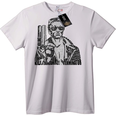 NOONEBRAND Тениска с калиграм на Terminator T-800 - XXS, Black
