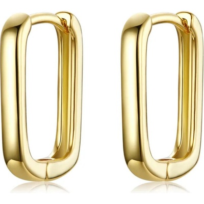 Olivie strieborné obdĺžnikové náušnice GOLD 7891