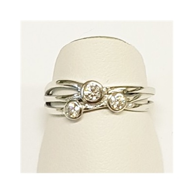 Šperky4U Stříbrný prsten se 3mi zirkony ZB22252