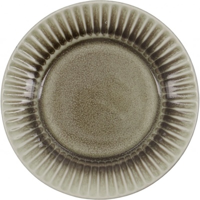House Doctor Kameninový dezertní talíř Pleat 16 cm béžová keramika