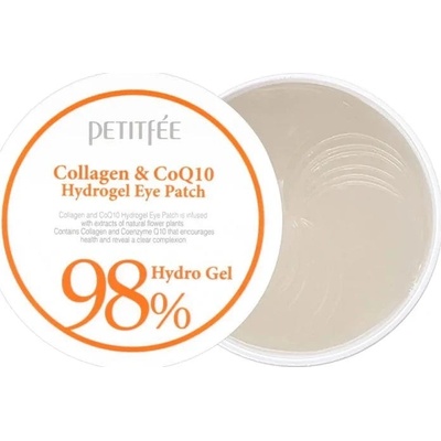 Petitfee Collagen Q10 Hydrogel Eye Patch Hydrogélové náplasti pod oči s kolagénom a koenzýmom Q10 60 ks