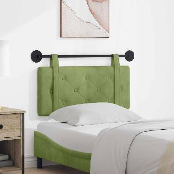 vidaXL Висяща табла Светло зелено 90 x 55 x 5 см Кадифе (42031558)