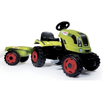 Smoby traktor na šliapanie Claas Farmer XL Žaba s prívesom zelený