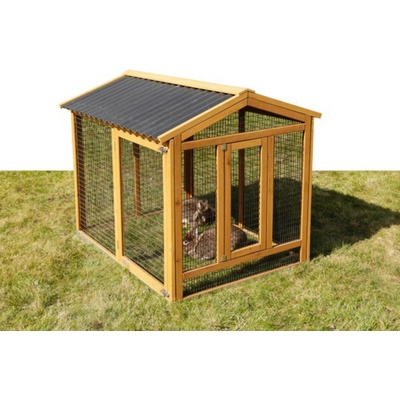 Kerbl výběh pro králíky odklopný s domečkem 115 x 85 x 90 cm