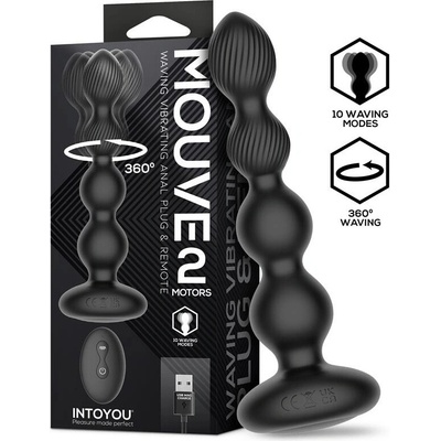 Intoyou Mouve Anální kolík s funkcí vibrace a vlnění ovládaný dálkovým ovládáním