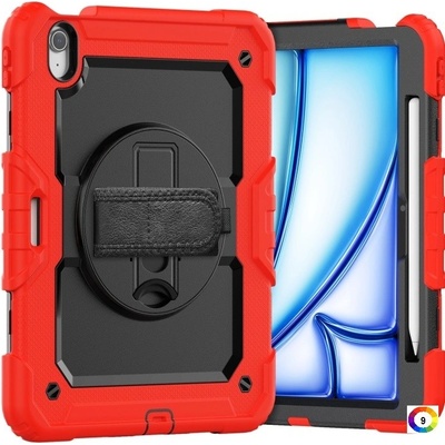 Apple iPad Air 11 2024 Silicone Hybrid PC Tablet Case /Shoulder Strap Удароустойчив Калъф и Протектор