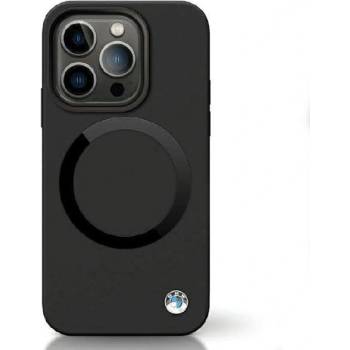 BMW Кейс BMW BMHMP14SSILBK2 за iPhone 14, черен, Signature Liquid Silicone MagSafe (KXG0074072)