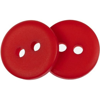 Bellatex Gombík 1,3 cm červený 2 dierky 401328 súprava 6 ks