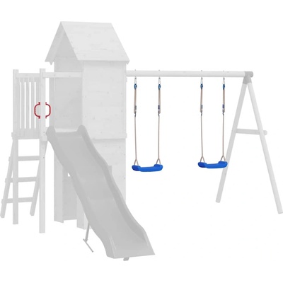 vidaXL Детски люлки с въжета, 2 бр, сини, 37x15 см, полиетилен (91700)