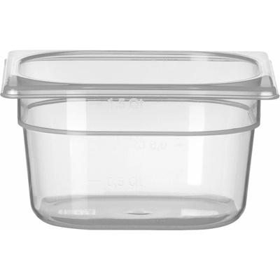 Nádoba GN 1/6, HENDI, Profi Line, GN 1/6, 1,6 l, Priehľadná, 176 × 162 × 100 mm | 880425