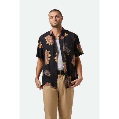 Brixton košela krátky rukáv Cru Print Wvn washed black/charcoal floral