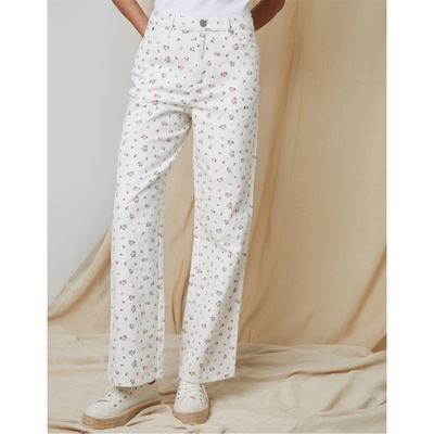 Threadbare Дънки Threadbare Women's Soleil Wide Leg Jeans - White
