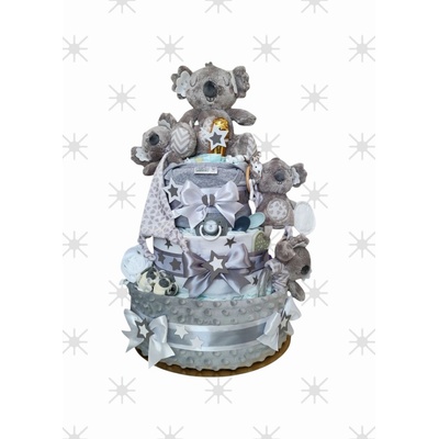 BabyDort třípatrový plenkový dort pro miminko KOALÍ RODINKA – Hledejceny.cz