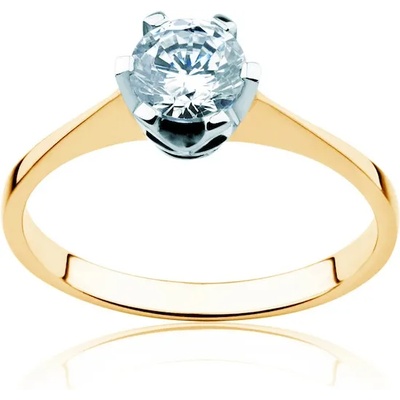 SAVICKI Годежен пръстен Solitaire: два цвята злато. диамант