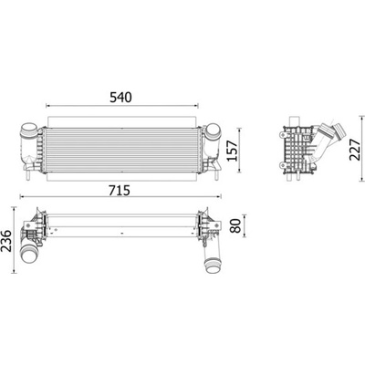 Chladič plniaceho vzduchu MAHLE ORIGINAL CI 646 001P (CI646001P)