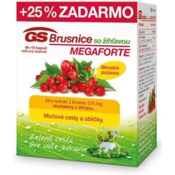 GS Pharmaceuticals Brusnice so Žihľavou MegaForte 50 kapsúl